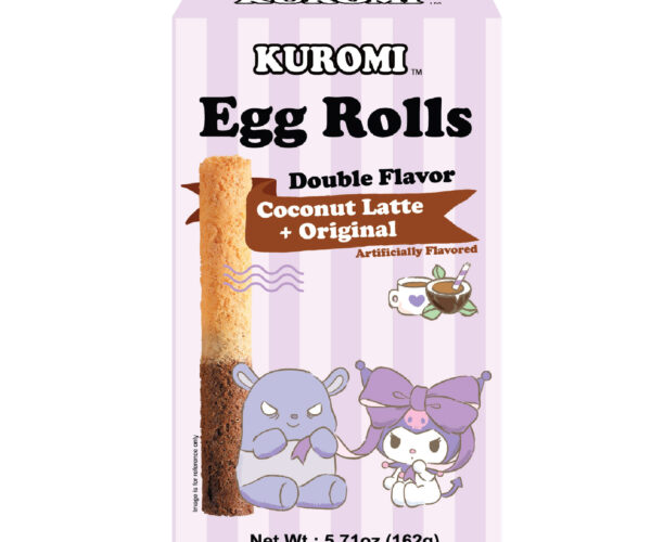 Kuromi Double Flavor Egg Rolls Coconut Latte & Original Flavor Kuromi Double Flavor Egg Rolls Coconut Latte & Original Flavor